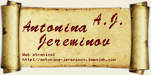 Antonina Jereminov vizit kartica